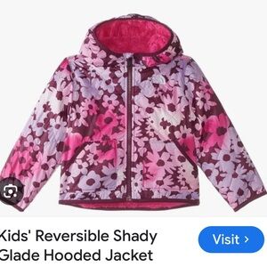 GUC North Face Kids' Reversible Insulated Hooded Jacket, Size 5